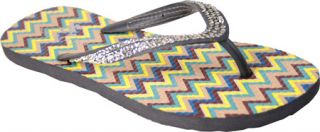 Womens Nomad Zig   Grey Chevron Thong Sandals