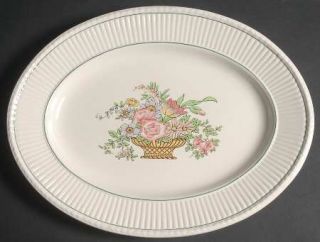 Wedgwood Belmar 13 Oval Serving Platter, Fine China Dinnerware   Edme Shape, Fl