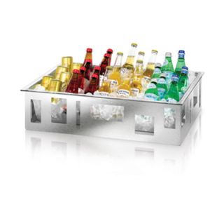 Rosseto Serving Solutions Rectangular Ice Tub   26 1/2x18 1/2x7 Acrylic/Stainless