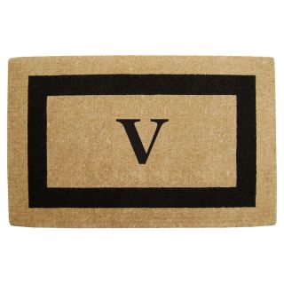 Heavy Duty Coir Monogrammed Black Door Mat