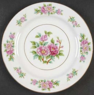 Wentworth Pink Peony Salad Plate, Fine China Dinnerware   Pink Flowers, Inner Go