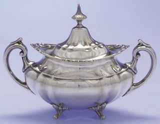 Reed & Barton Hampton Court (Sterling,Hollowware) Sugar Bowl with Lid   Sterling