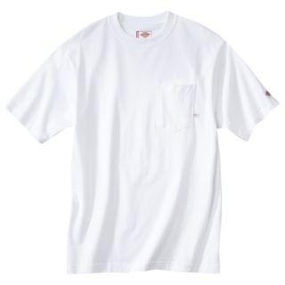 Dickies Mens Short Sleeve Pocket T Shirt with Wicking   White L Tall