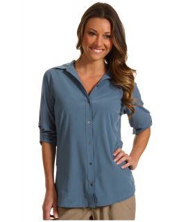 Columbia Global Adventure 3Q Shirt Womens Long Sleeve Button Up (Brown)