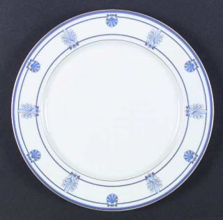 Tiffany Shell & Thread (Limoges) Dinner Plate, Fine China Dinnerware   Blue Band