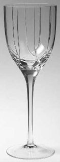 Mikasa Quadrille Water Goblet   Vertical Cut On Bowl Smooth Stem