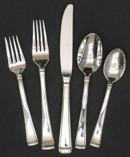 Gorham Column (Stainless) 5 Piece Place Setting   Stainless, 18/10, 18/8,Glossy