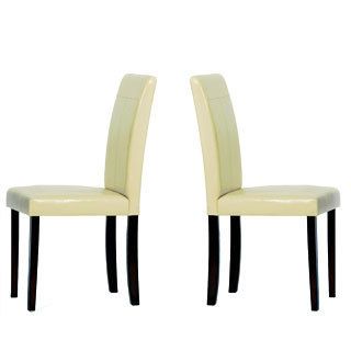 Warehouse Of Tiffany Cream Rubberwood Dining Room Chairs (set Of Two)