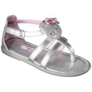 Toddler Girls Hello Kitty Sandals   Silver 1