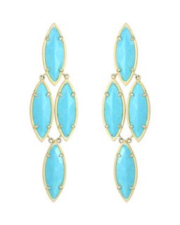 Arminta Turquoise Marquise Earrings
