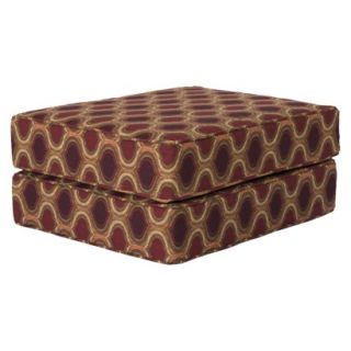 Mooreana 2 Piece Outdoor Ottoman Cushion Set   Red Geometric