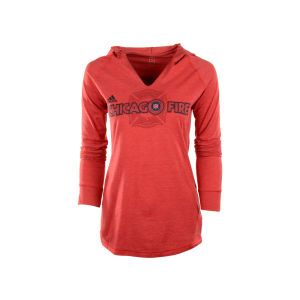 Chicago Fire adidas MLS Womens Throw In Long Sleeve Hooded T Shirt