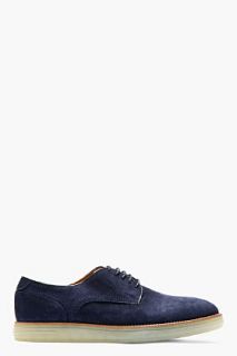 H By Hudson Navy Suede Clear Sole Boson Shoes