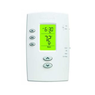 Honeywell TH2210DV1006 PRO 2000 Vertical 5+2 Day Programmable Heat Pump Thermostat Backlit, 2H/1C, Dual Powered