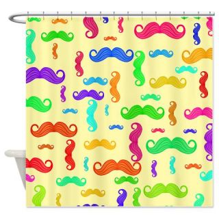  Cute Moustache Pattern Shower Curtain  Use code FREECART at Checkout