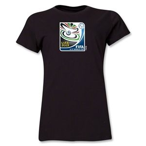 2013 FIFA U 17 World Cup UAE Womens Official Emblem T Shirt (Black)