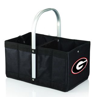 University Of Georgia Bulldogs Black Urban Picnic Basket (Black/ University of University of Georgia logoOpen 8.5 inches high x 9.5 inches wide x 15.8 inches longFolded 15 inches high x 2.3 inches wide x 10 inches long )