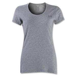 Under Armour Womens Charged Cotton Scoop T Shirt (Gray)
