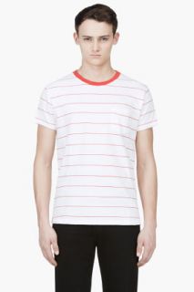 Levis Vintage Clothing White Striped 1950s Sportswear T_shirt