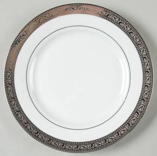 American Atelier Windsor Platinum Salad/Dessert Plate, Fine China Dinnerware   P