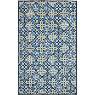 Safavieh Hand hooked Indoor/ Outdoor Four Seasons Blue Rug (36 X 56)