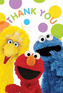 Sesame Street Party Thank You Notes