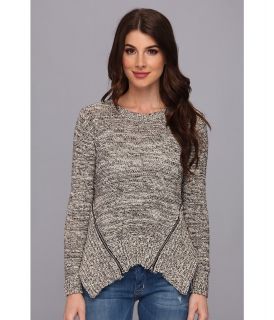 Aryn K Sweater w/ Zipper Womens Sweater (Black)