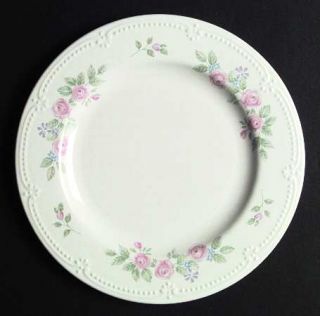 Pfaltzgraff Rosalinda Dinner Plate, Fine China Dinnerware   Pearl Brocade,Roses,