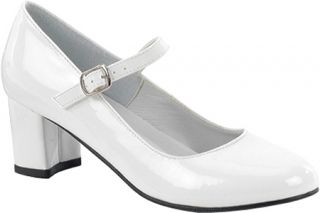 Womens Funtasma Schoolgirl 50   White Patent Casual Shoes
