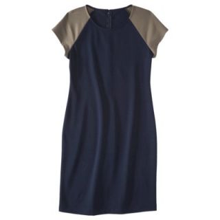 Mossimo Womens Colorblock Raglan Sleeve Dress   Navy/Timber XL