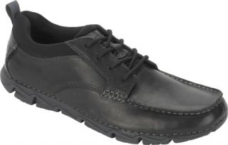 Mens Rockport Rocsports Lite 2 Moc Toe   Black Leather Lace Up Shoes