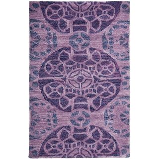 Safavieh Handmade Wyndham Purple Wool Rug (3 X 5)