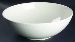 Block China Curves White 10 Round Vegetable Bowl, Fine China Dinnerware   Textu