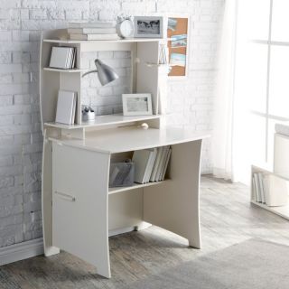 Legare 36 Inch White Writing Desk with Hutch   MPWM 105