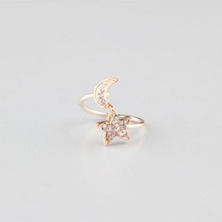 Moon & Star Swirl Ring Gold In Sizes 8, 7 For Women 223450621