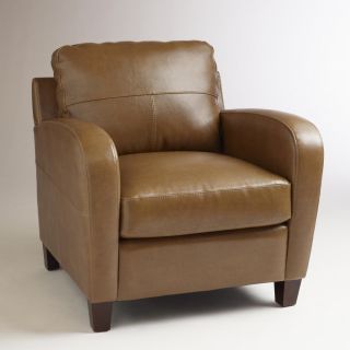 Latte Leather Mason Chair   World Market