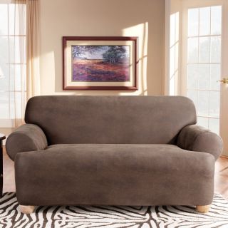 Sure Fit Stretch Leather T Cushion Loveseat Slipcover Multicolor   37568