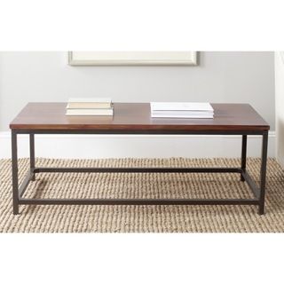 Safavieh Alec Distressed Maroon Coffee Table (Distressed maroonMaterials Fir woodDimensions 17.7 inches high x 48 inches wide x 24 inches deepThis product will ship to you in 1 box.Assembly required )