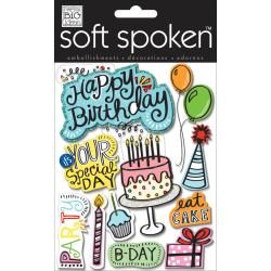 Soft Spoken Themed Embellishments  Doodles eat Cake