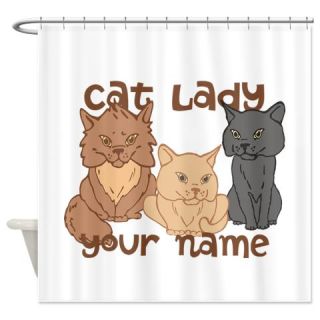  Personalized Cat Lady Shower Curtain  Use code FREECART at Checkout