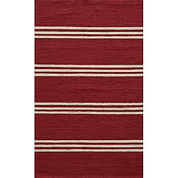 Outdoor South Beach Red Stripes Rug (5 X 8)