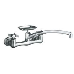 Kohler K 7856 3 bn Vibrant Brushed Nickel Clearwater Sink Supply Faucet With 12 Spout Reach And Cross Handles