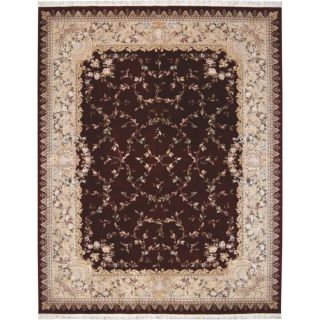 Nourison Hand knotted Burgundy Legacy Rug (86 X 116)