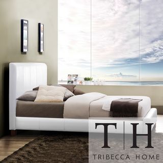 Tribecca Home Castilian White Upholstery King size Bed