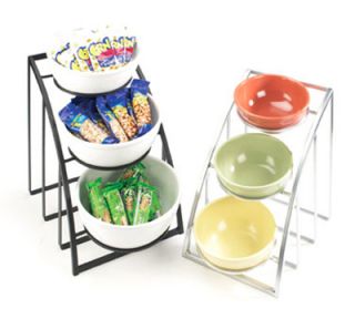 Cal Mil Mission Style Bowl Rack Only   Holds 10 Bowls, Black