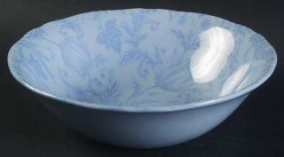 International Damask Blue Coupe Cereal Bowl, Fine China Dinnerware   Tableworks,