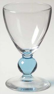 Bryce Contour Cerulean (Blue) Wine Glass   Stem 869, Clear Bowl, Cerulean/Blue S