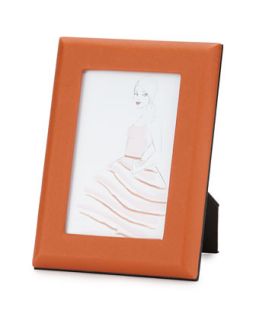 Large Saffiano Photo Frame, Orange