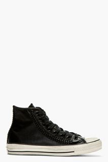 Converse By John Varvatos Black Leather Jv Chuck Taylor High Top Sneakers