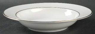 Johann Haviland Golden Band Rim Soup Bowl, Fine China Dinnerware   White, Gold V